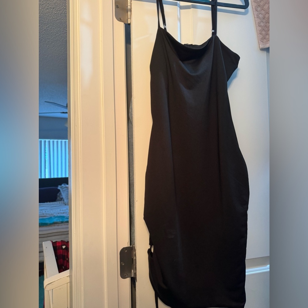 Women's Cut Out Lace Up Side   Club Mini Bodycon Dress